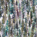 COMING SOON! Hill Shine Orchid Fabric – Forest Print by Rose Halsey from Robert Kaufman