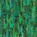 COMING SOON! Hill Shine Spruce Fabric – Green Forest Print by Rose Halsey from Robert Kaufman