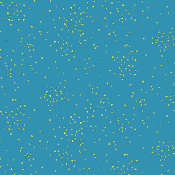 Andover Rainbow Shimmer Turquoise Fabric – Blue Star Blender