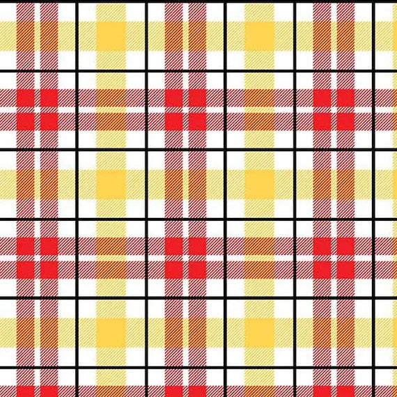 Bonus! Michael Miller - Early to Rise - Sunny Plaid/Butter - DCX12076-BUTT