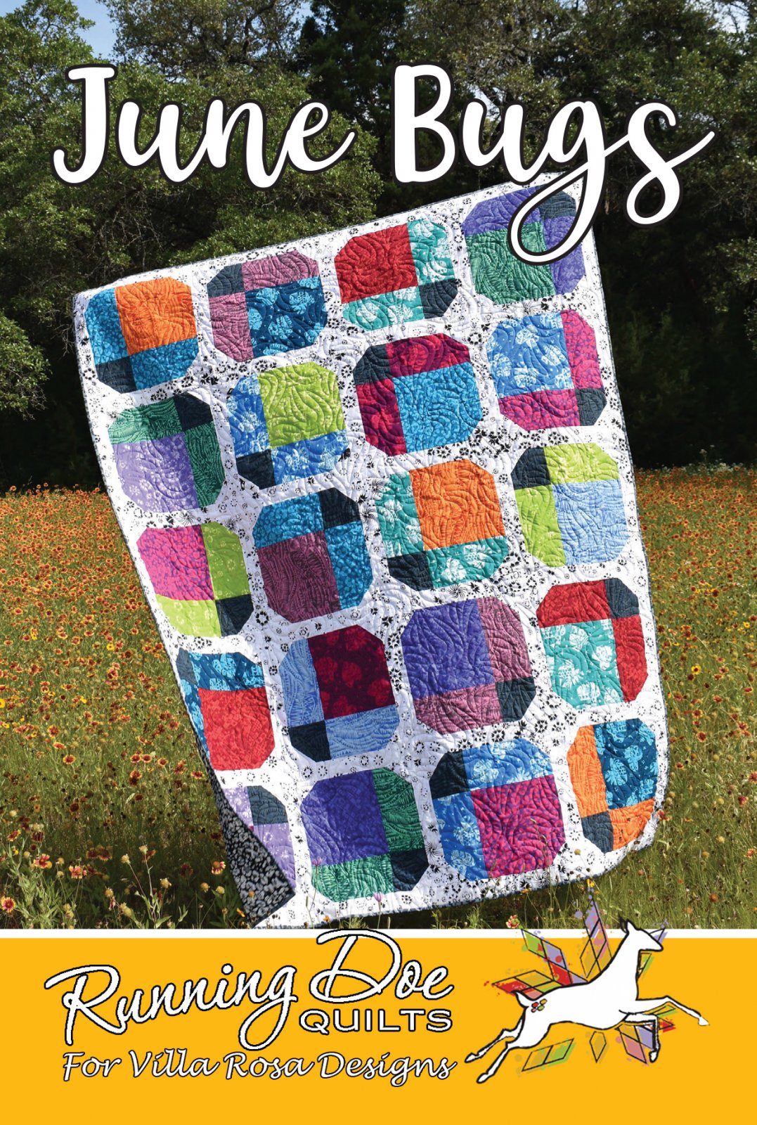 JUNE BUGS - Villa Rosa - 66"x82" - 10" Squares