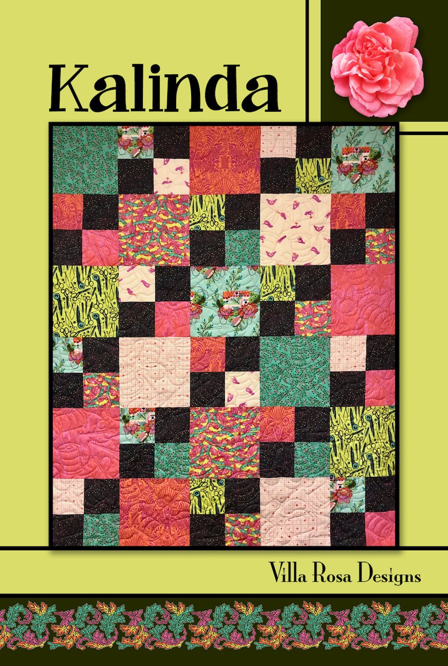KALINDA - Villa Rosa - 45"x54" - Fat Quarters or 10" Squares