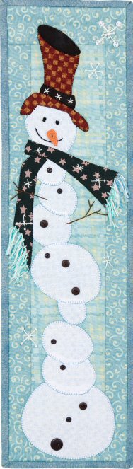 tipsy Snowman by Julie Wurzer - Wall Hanging Pattern – 6"x22" for Patch Abilities