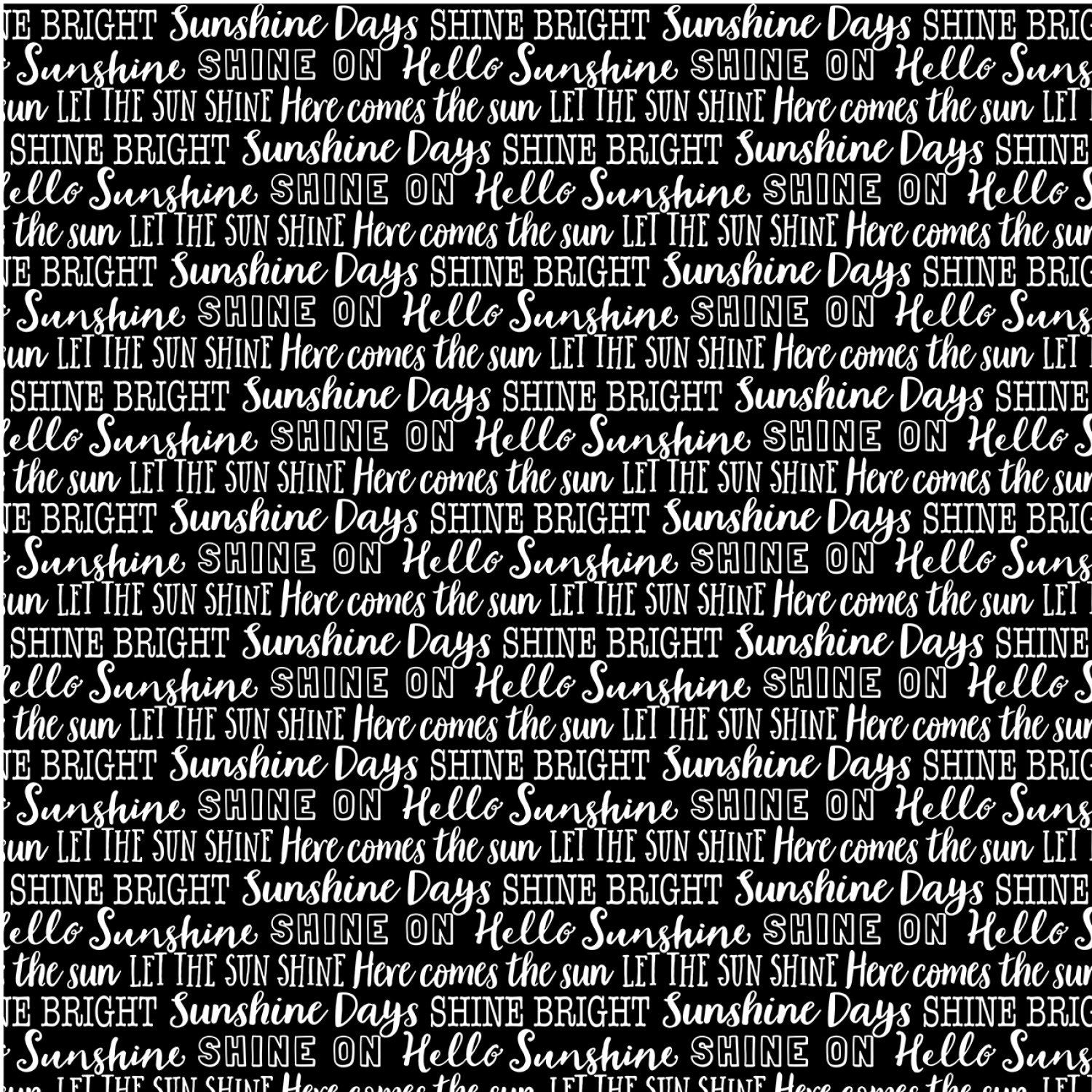 Michael Miller - Hello Sunshine-Shine On Words/Black - DC10170-Black
