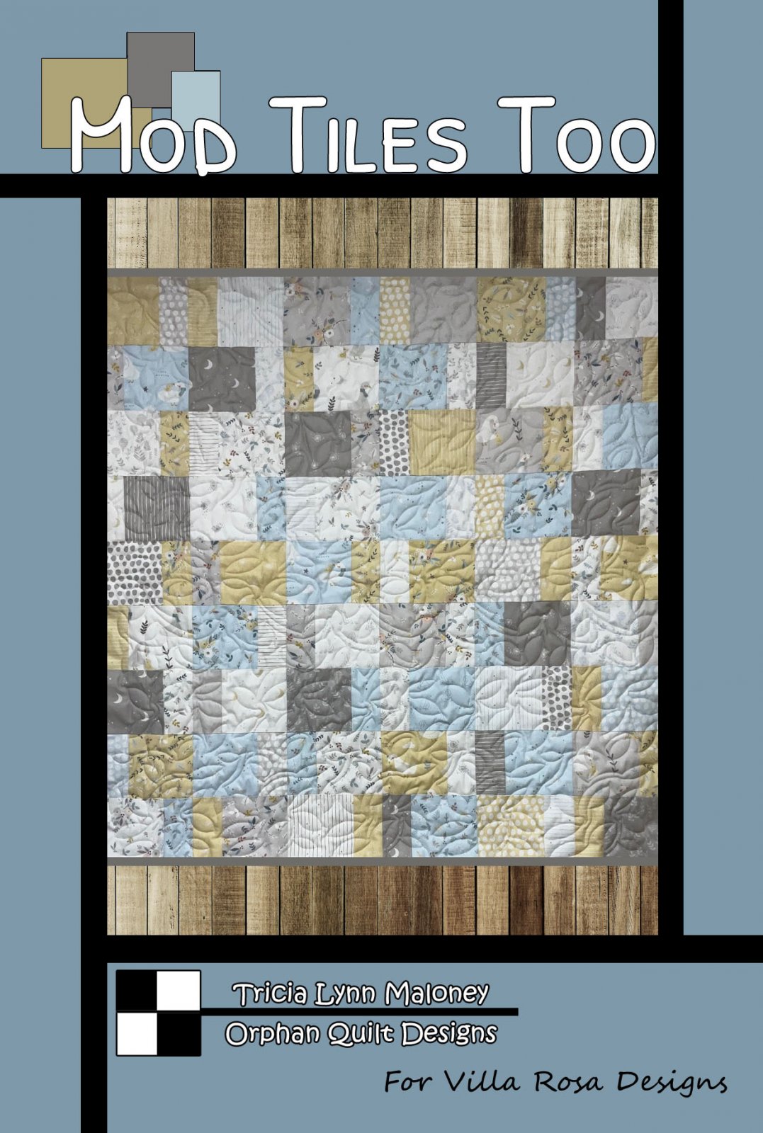 Mod Tiles Too - Villa Rosa - 39x40" (47 x 48 opt. border) - 5" Squares