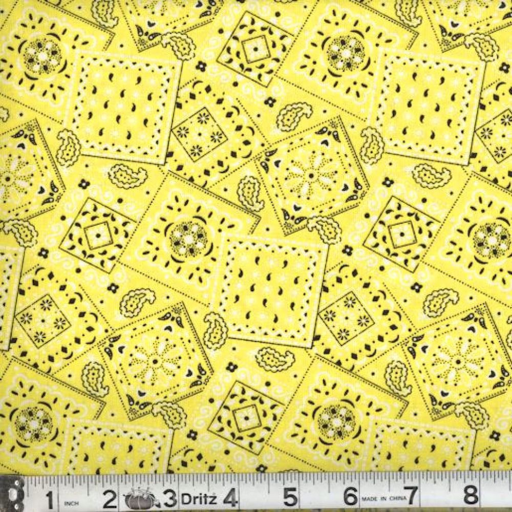 MDG - Western Blazin' Bandana Prints/YELLOW - BB-10