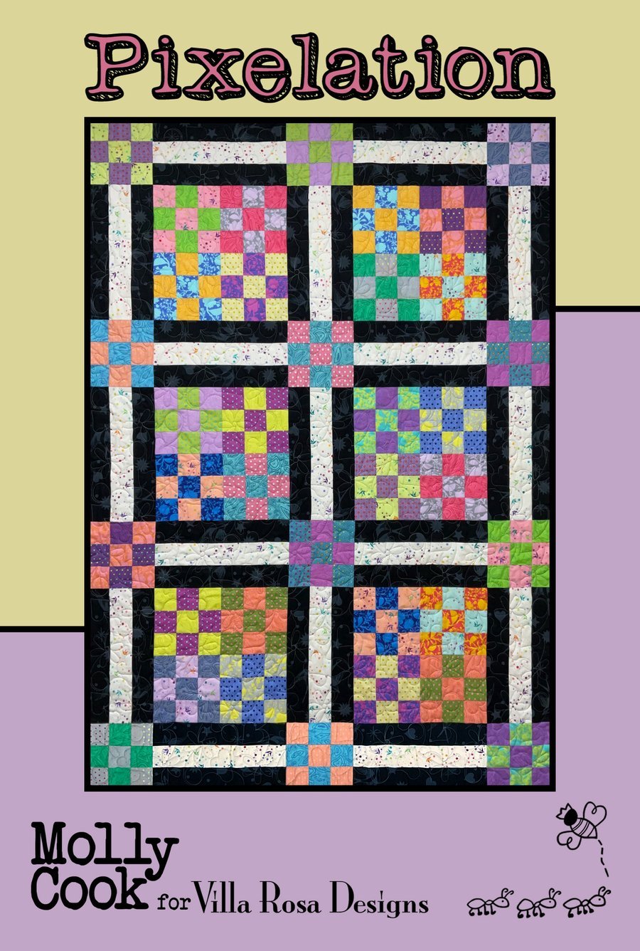 Pixelation - Villa Rosa - 52 x 75"  - 10" Squares/Yardage