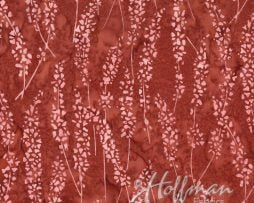 Hoffman Bali Batik Red Velvet Fabric – Red Floral Batik Blender