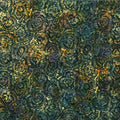 Hoffman Bali Batik R2247-634 Rose Global Spice Fabric – Green Floral Batik