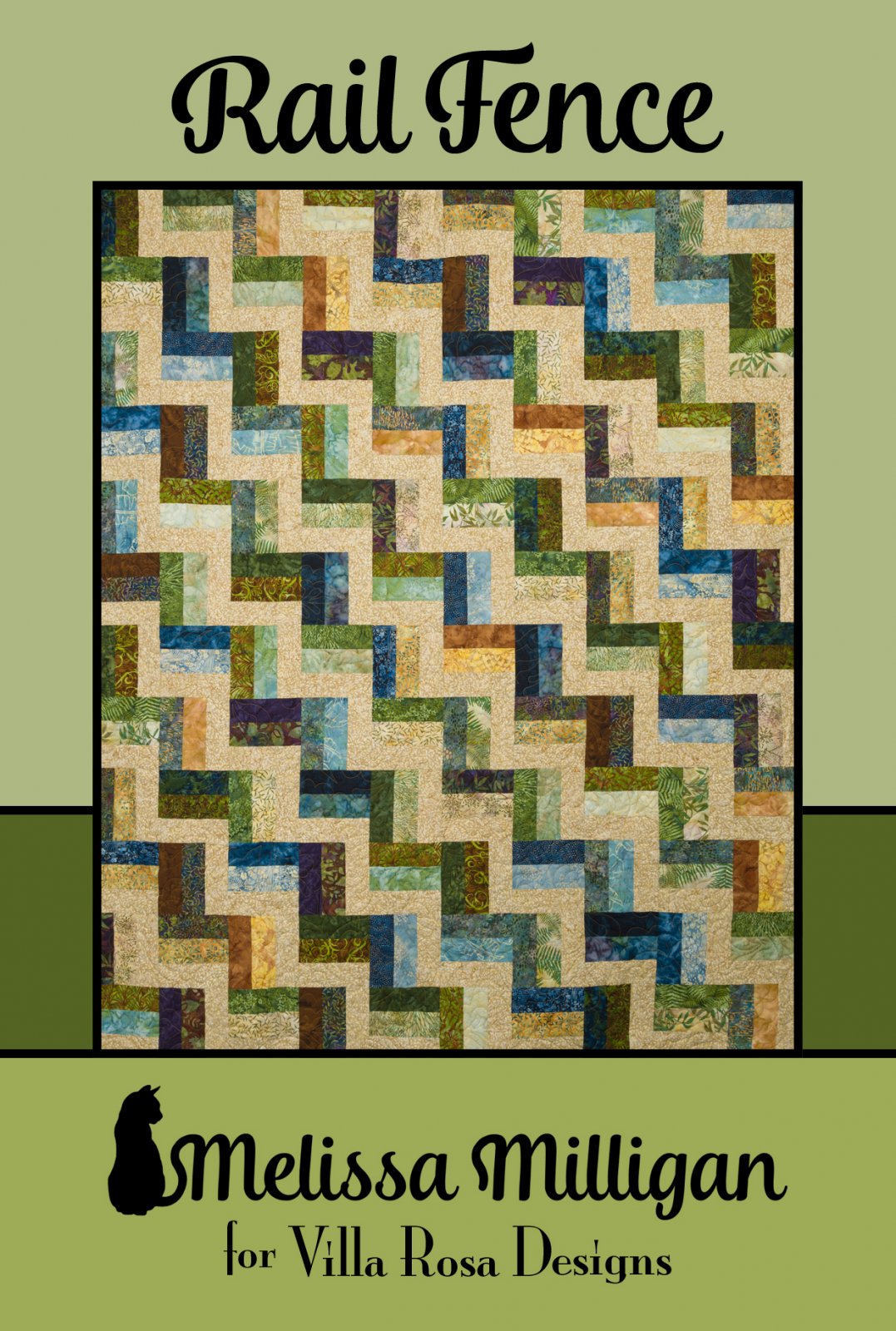 Rail Fence - Villa Rosa - 60 x 72 - 2.5" Strips