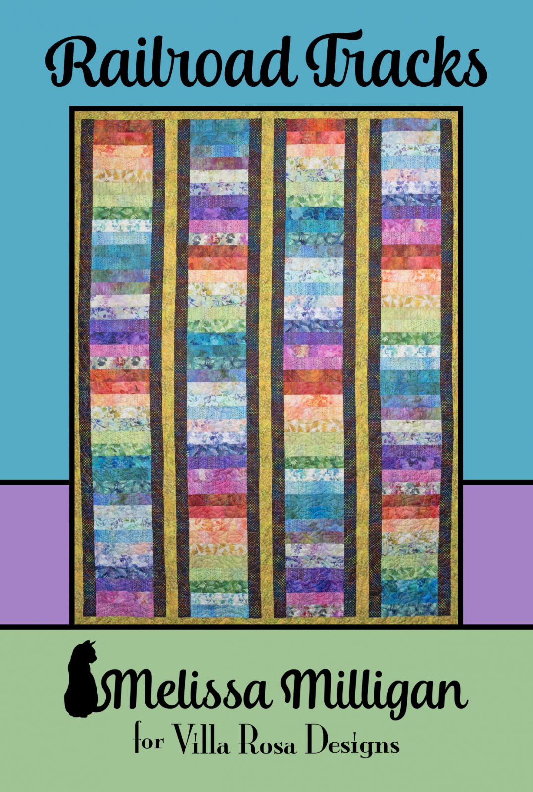 Railroad Tracks - Villa Rosa - 64 x 84 - 2.5" Strips