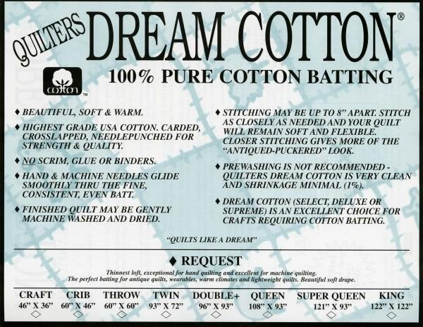 Quilters Dream Batting - Delux Dream Poly - Queen